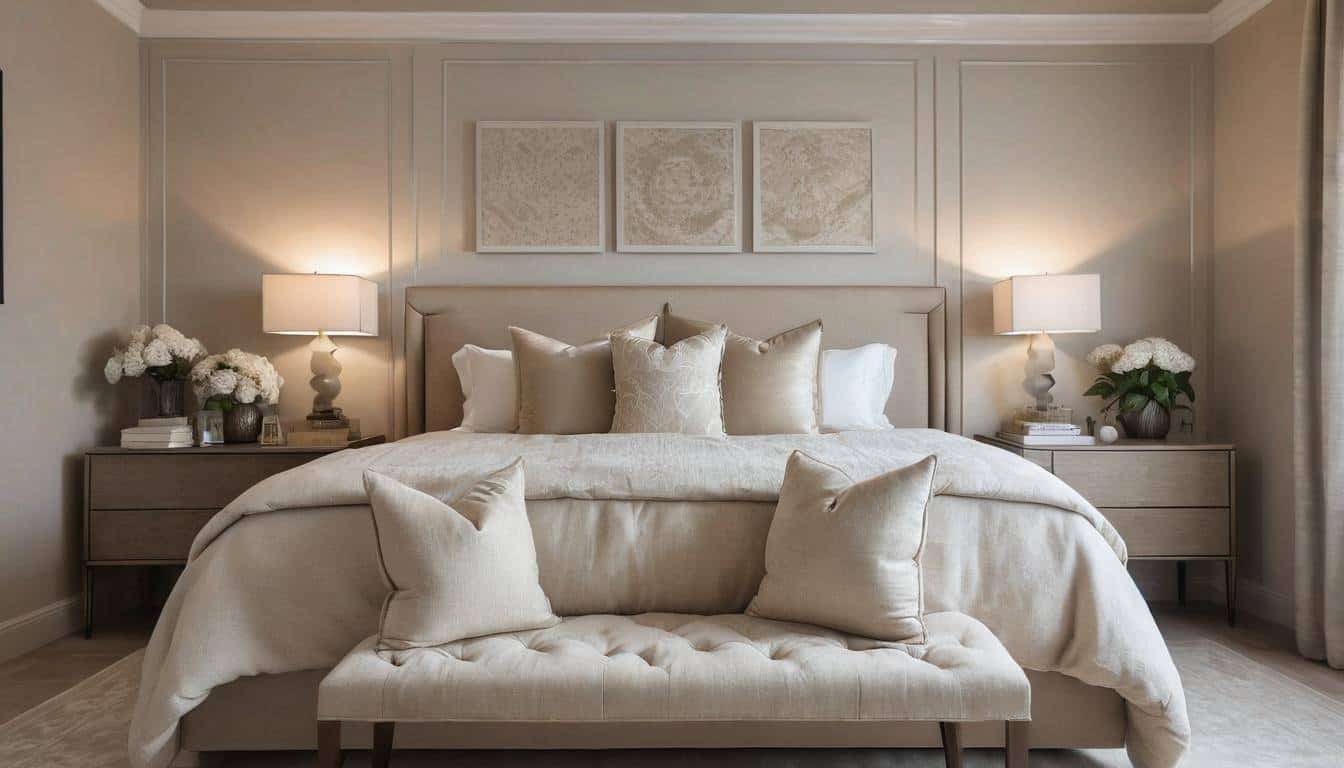 Luxurious guest room ambiance