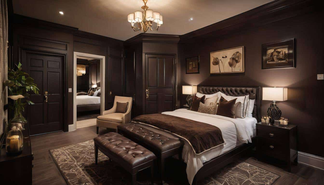 Luxurious guest room relaxation