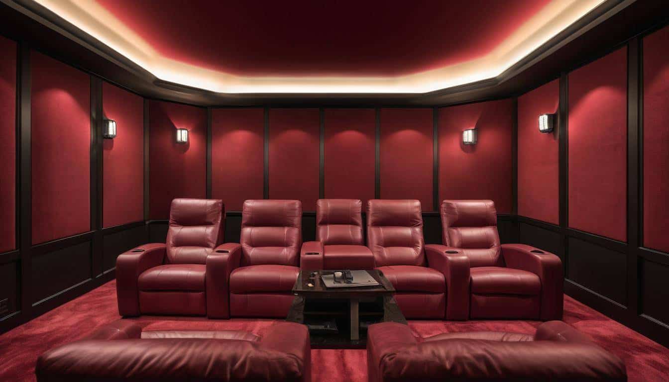 Luxurious home theater acoustic panels