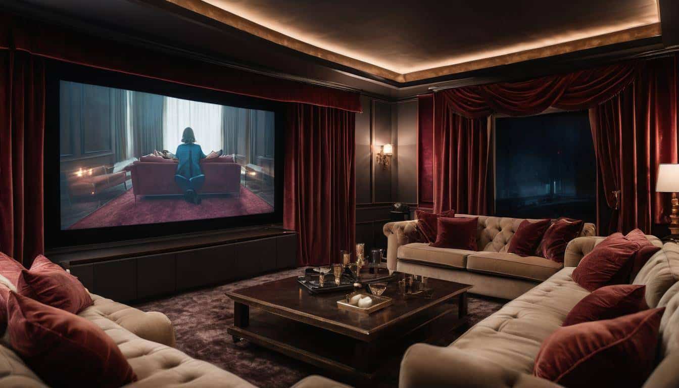 Luxurious home theater ambiance