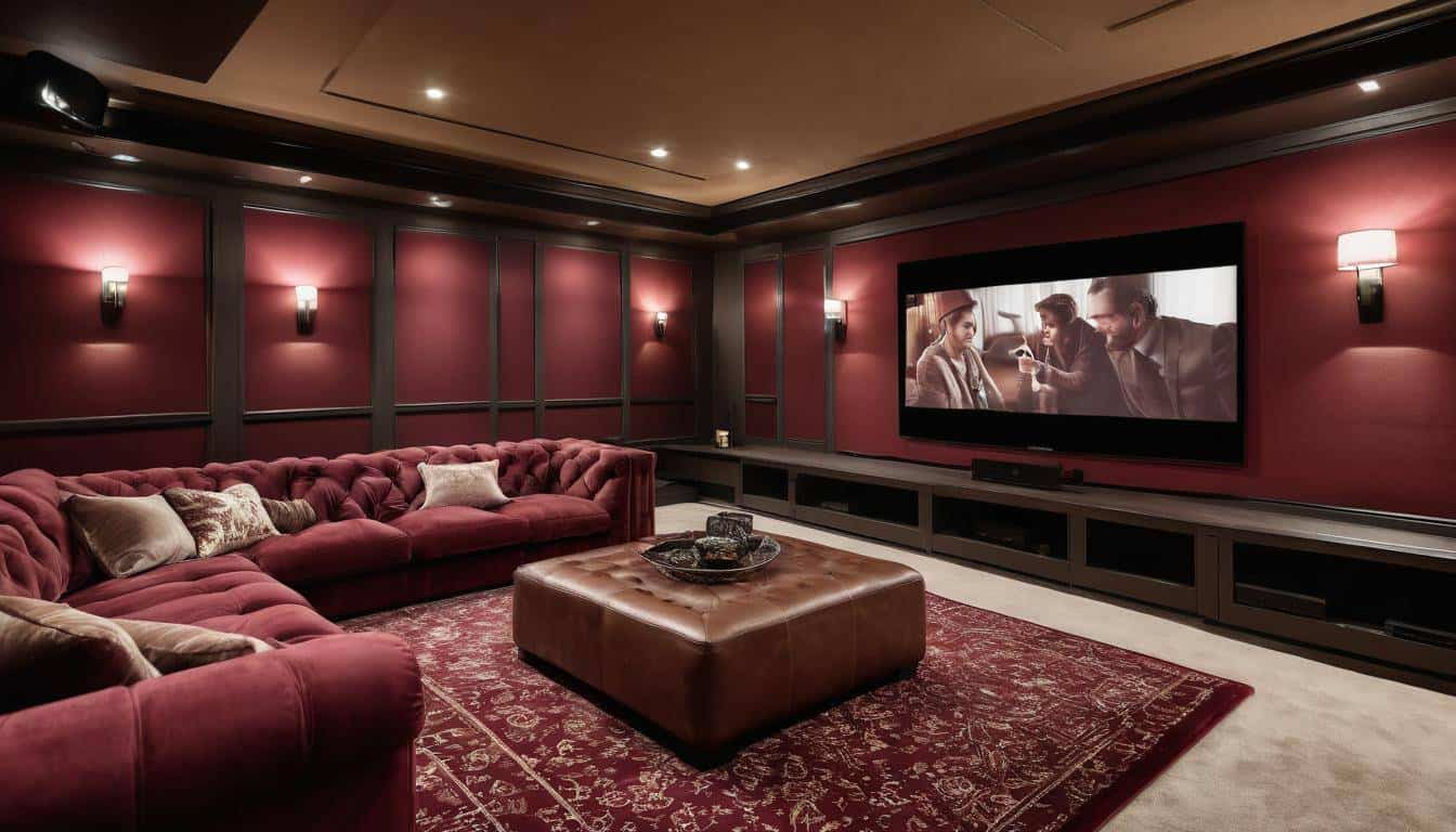 Luxurious home theater decor