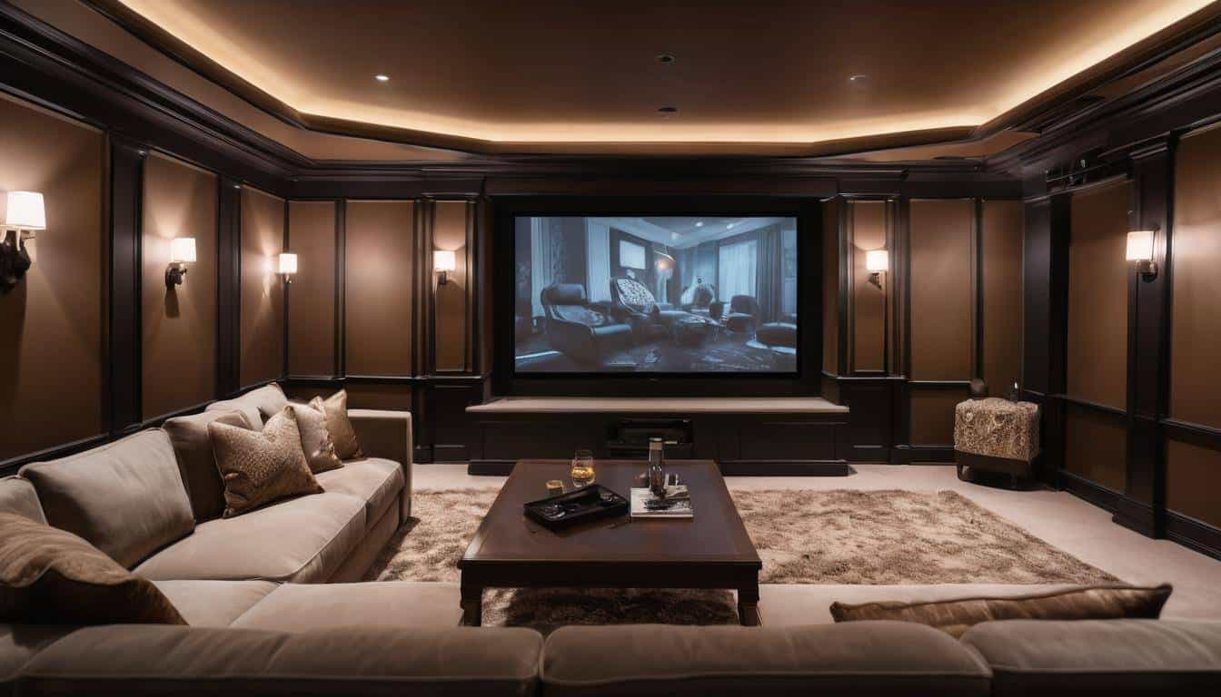 Luxurious home theater escape