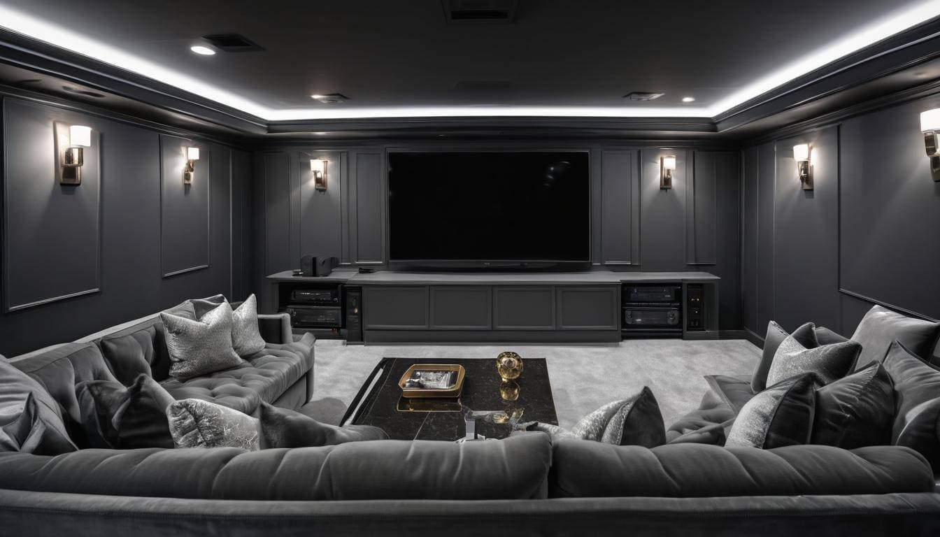 Luxurious modern home theater