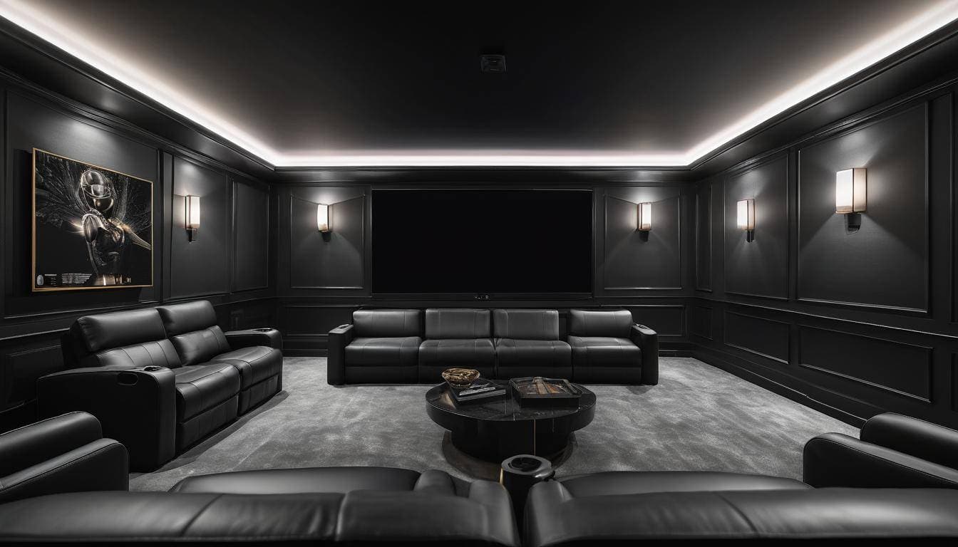 Luxurious tech home theater seating