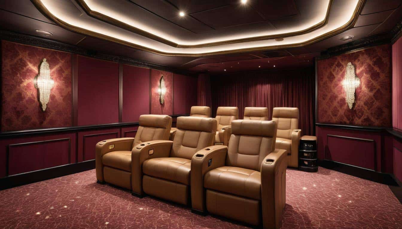 Luxurious theater seating arrangement