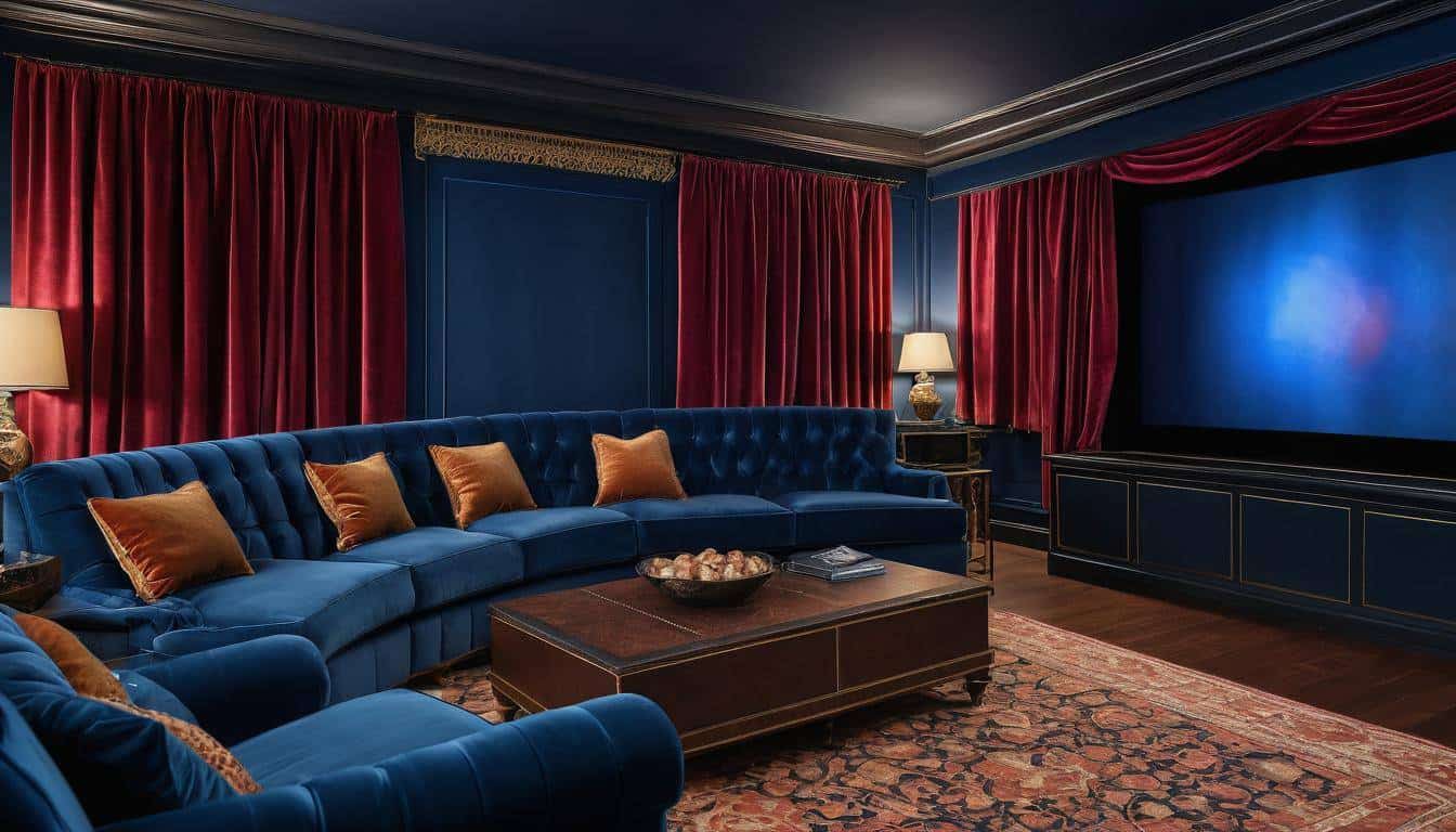 Luxurious velvet home theater