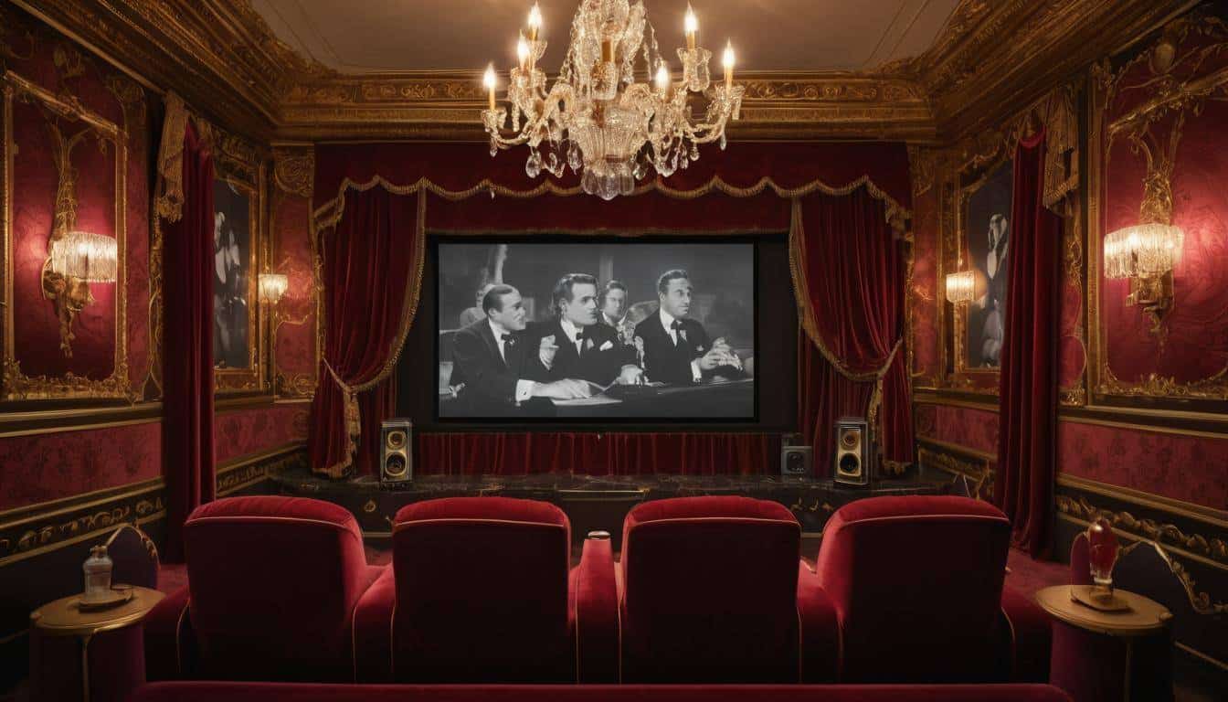 Luxurious vintage home theater