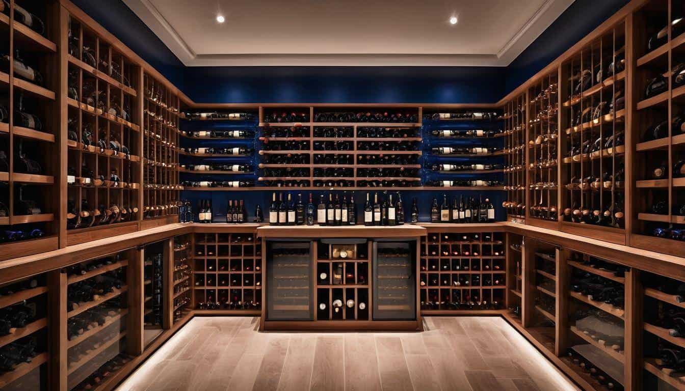 Luxurious wine cellar ambiance