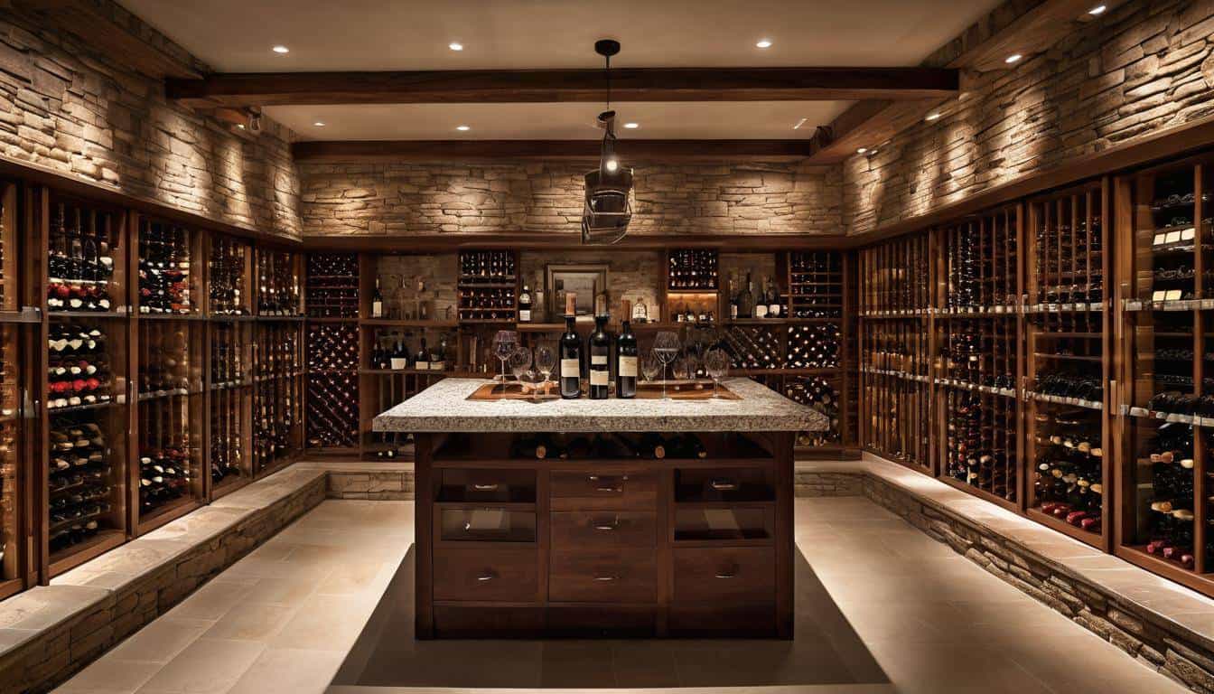 Luxurious wine cellar design