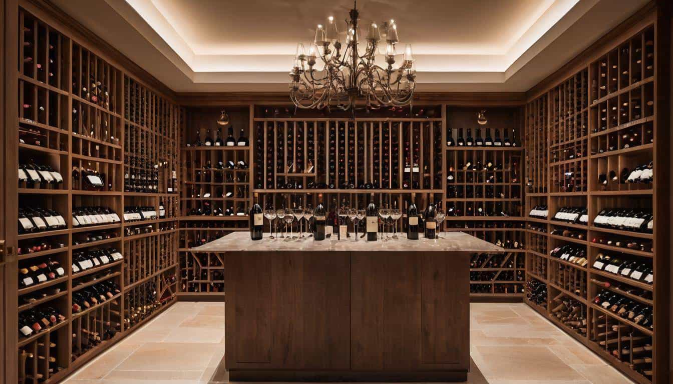 Luxurious wine cellar display