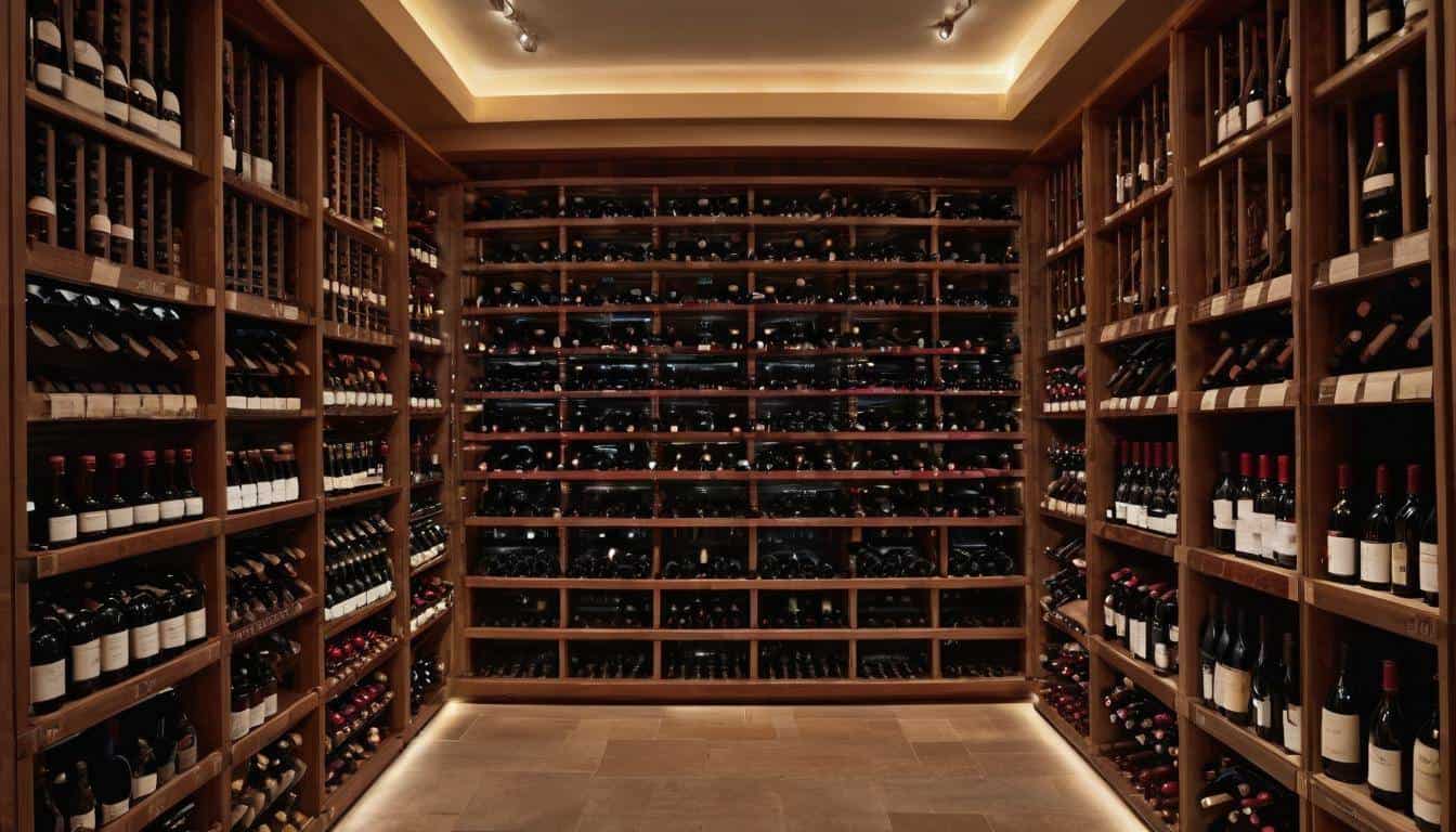 Luxurious wine cellar display