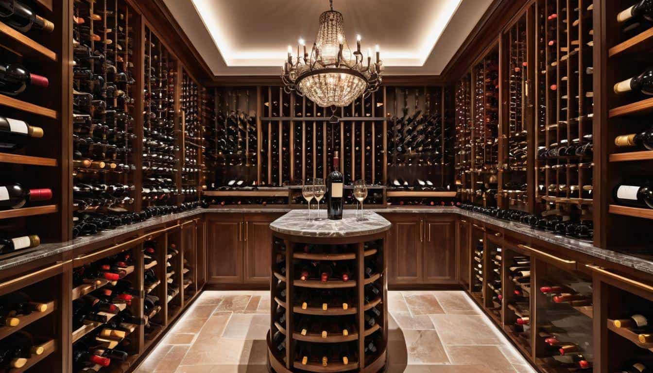 Luxurious wine cellar rack