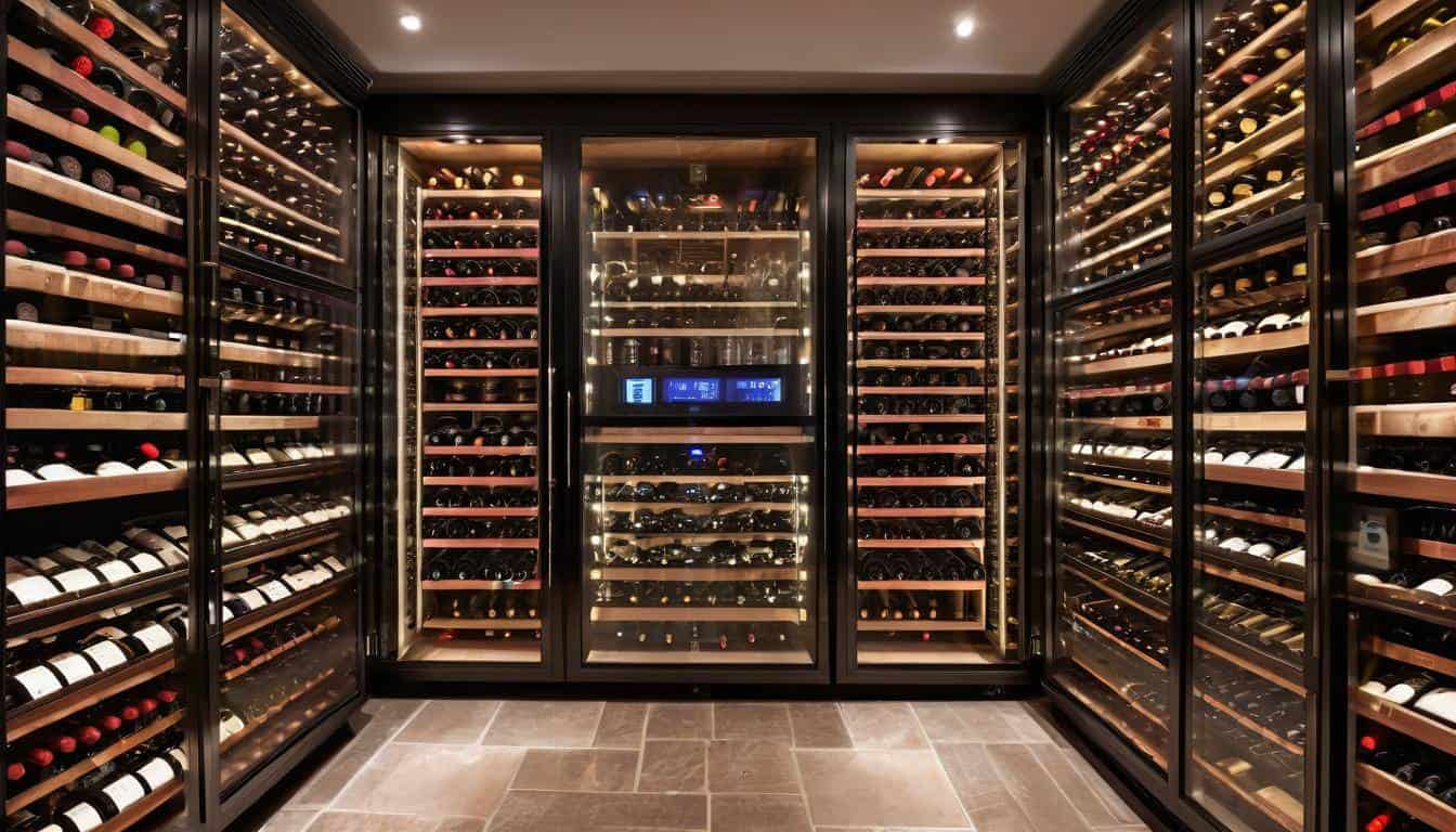 Luxurious wine cellar with climate control