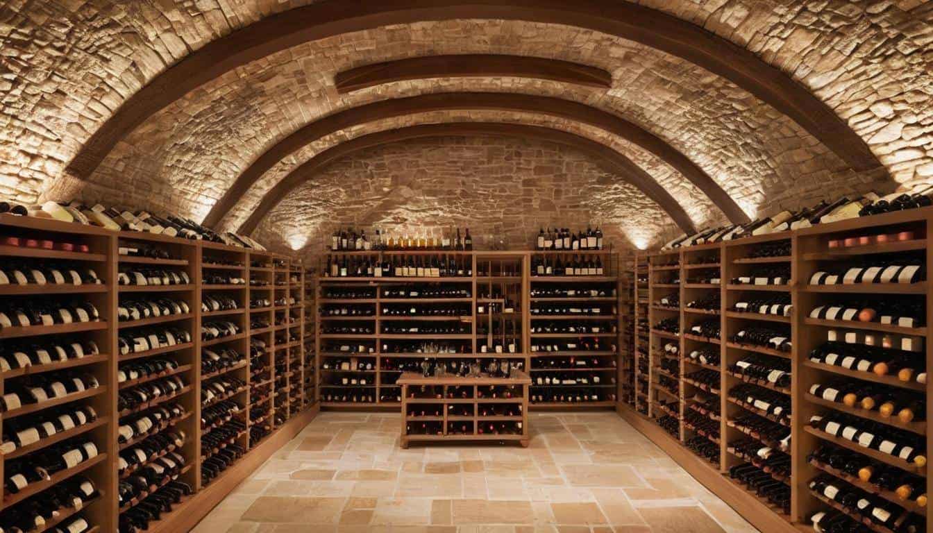 Luxurious wine cellar