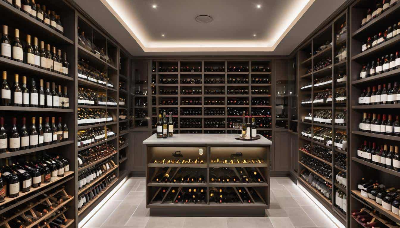 Luxurious wine display