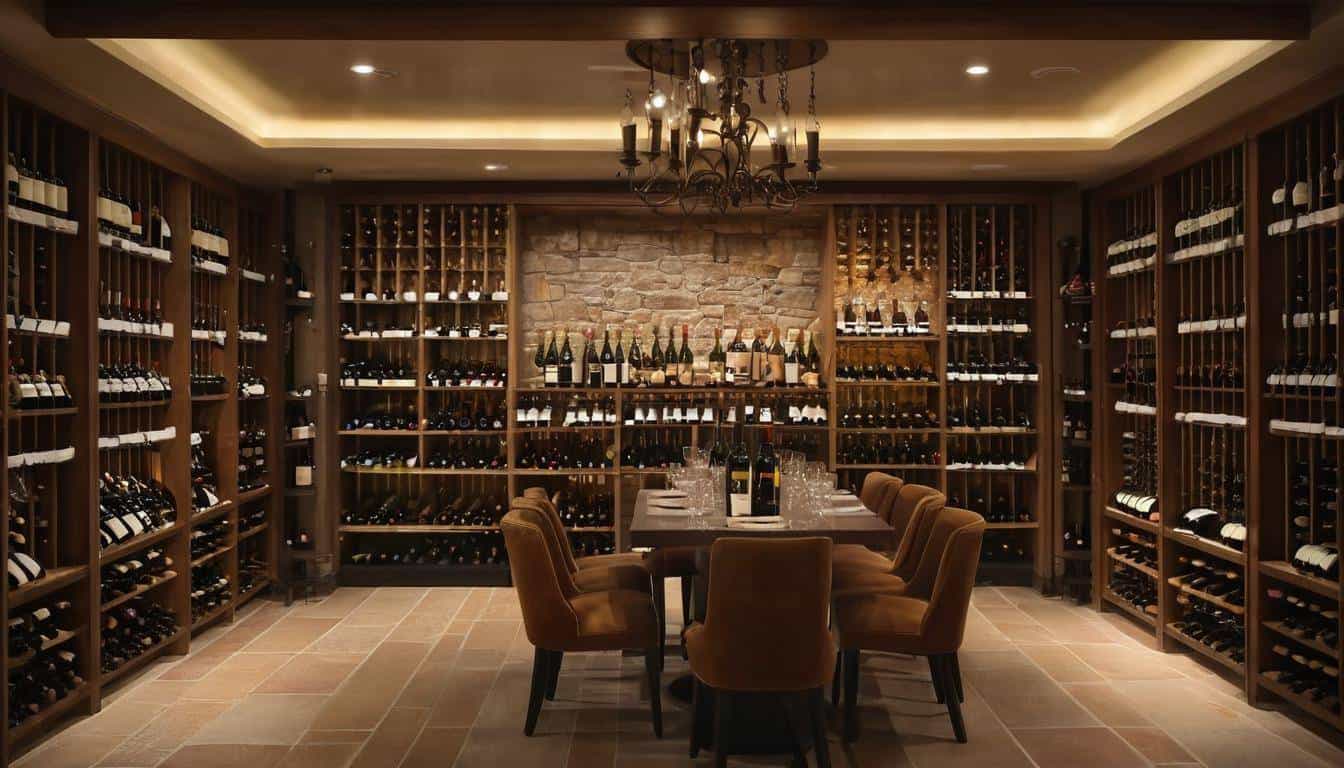 Luxurious wine tasting room