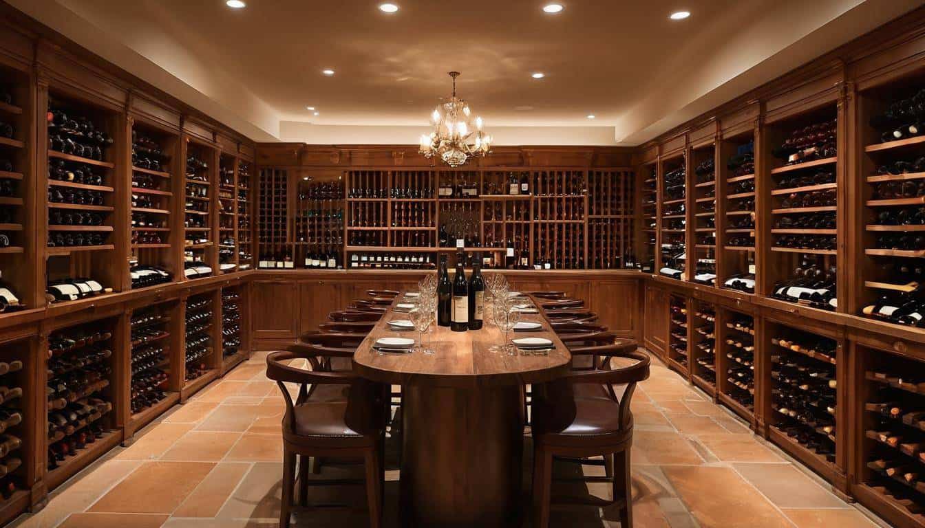 Luxurious wine tasting room