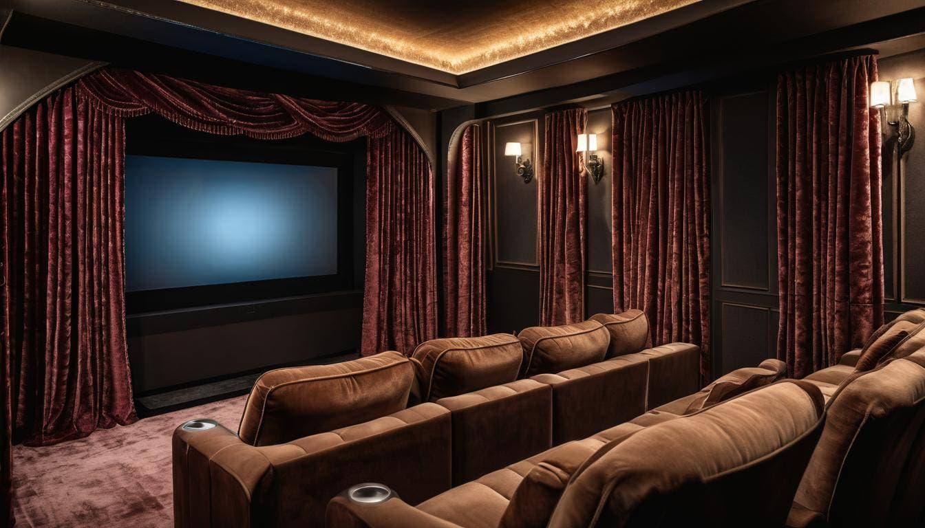 Luxury home theater curtains