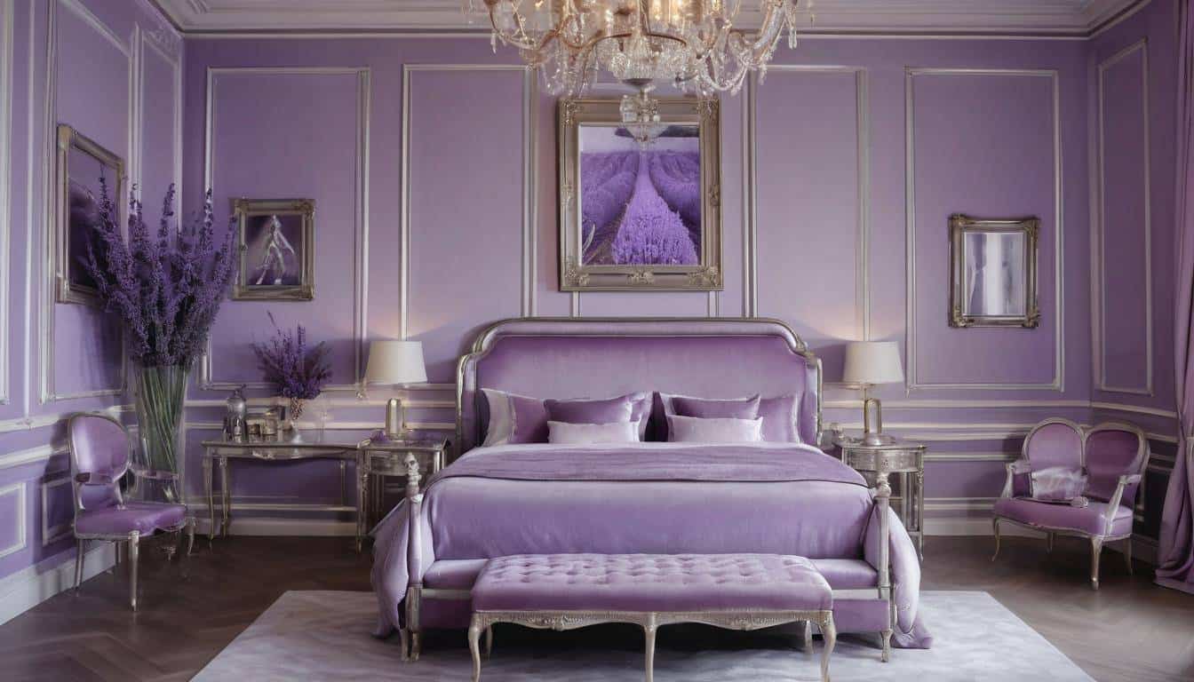 Luxury lavender metallic frames