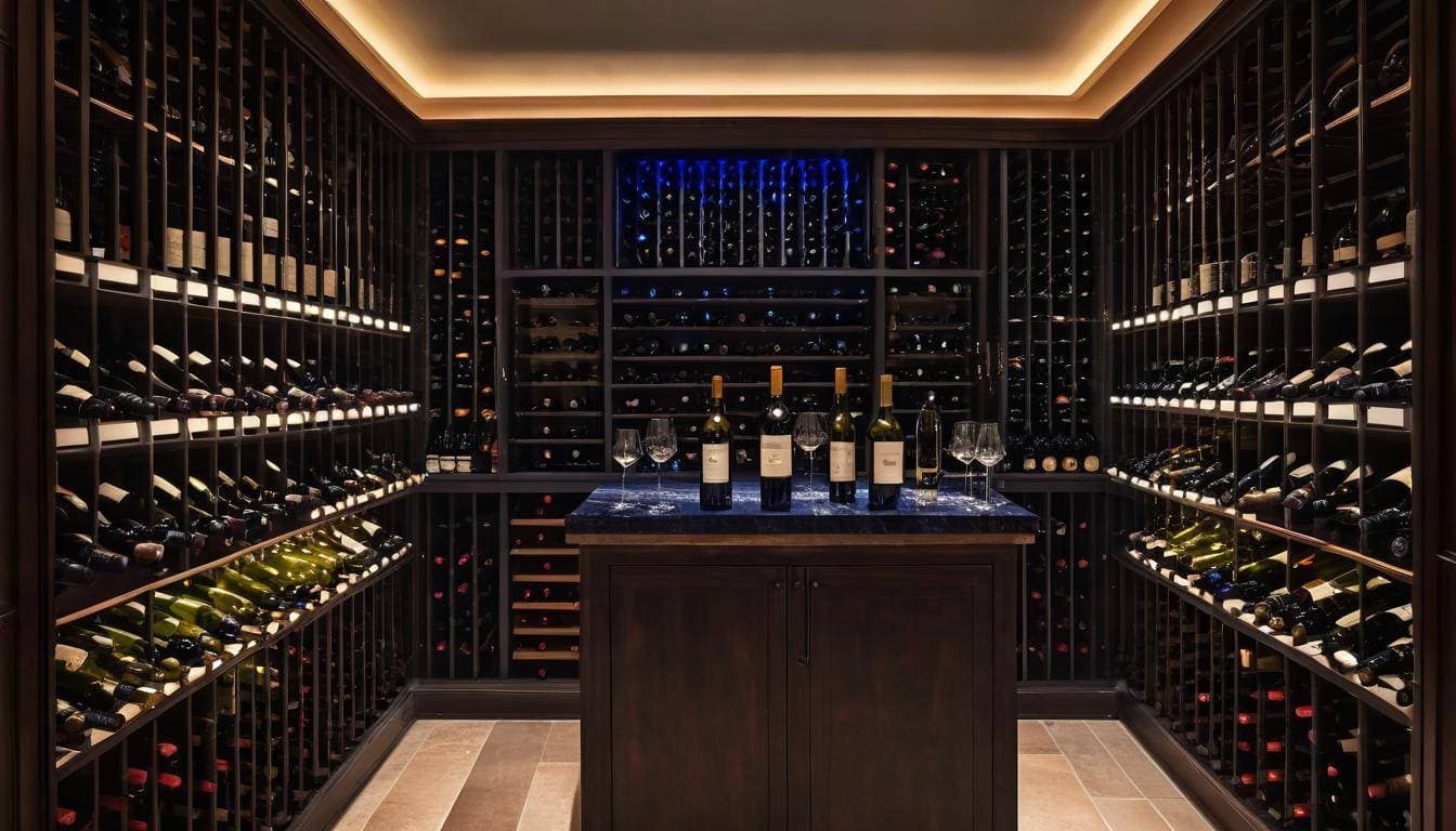 Luxury wine cellar ambiance