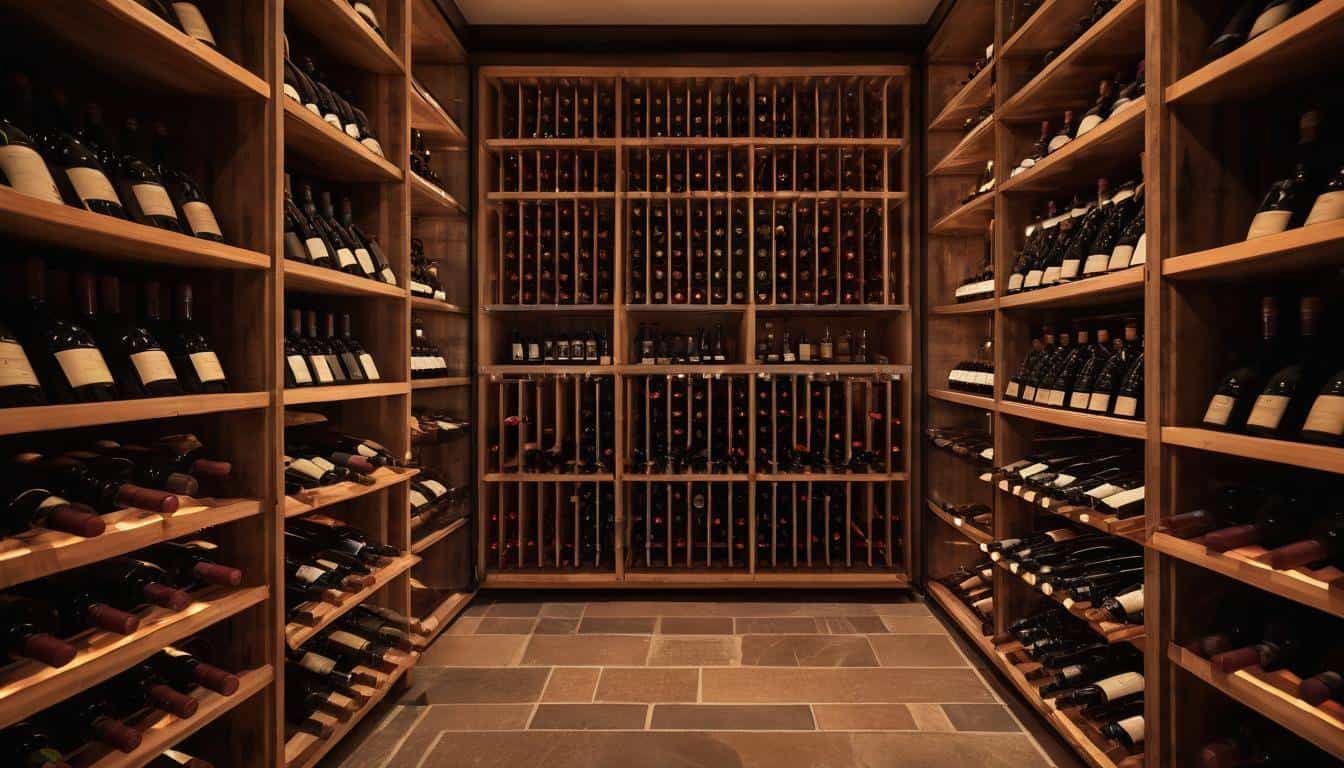 Luxury wine cellar display