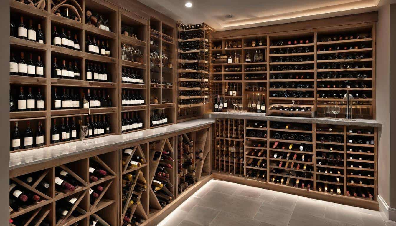 Luxury wine cellars display