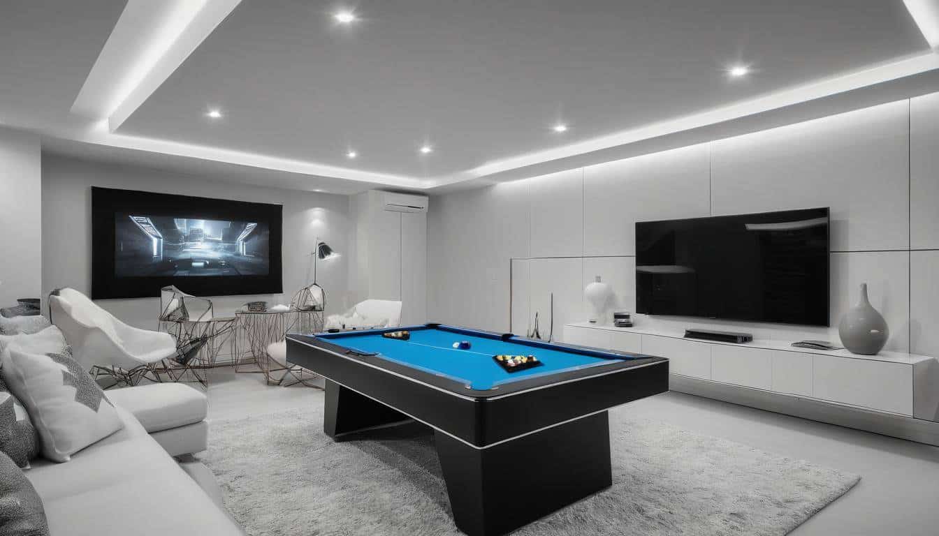 Minimalist game room design