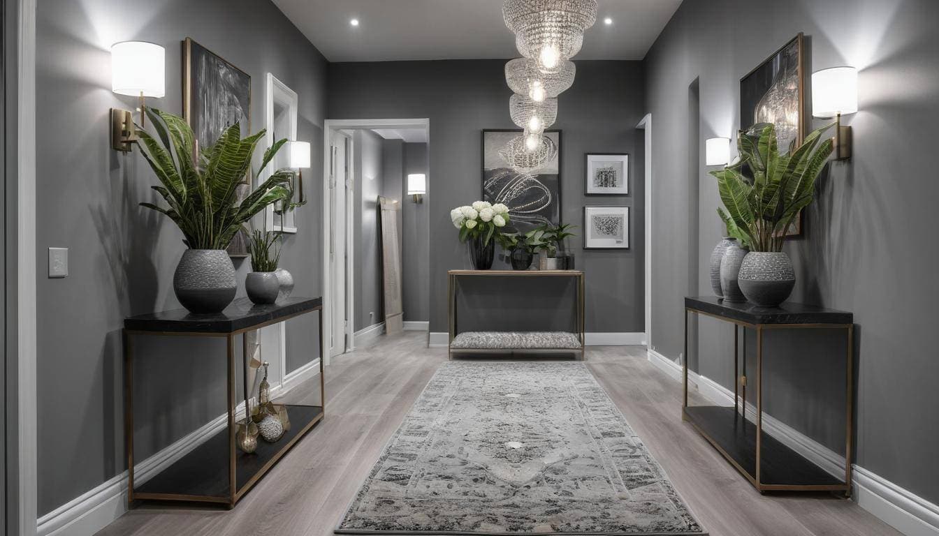 Modern Grey Hallway Decor