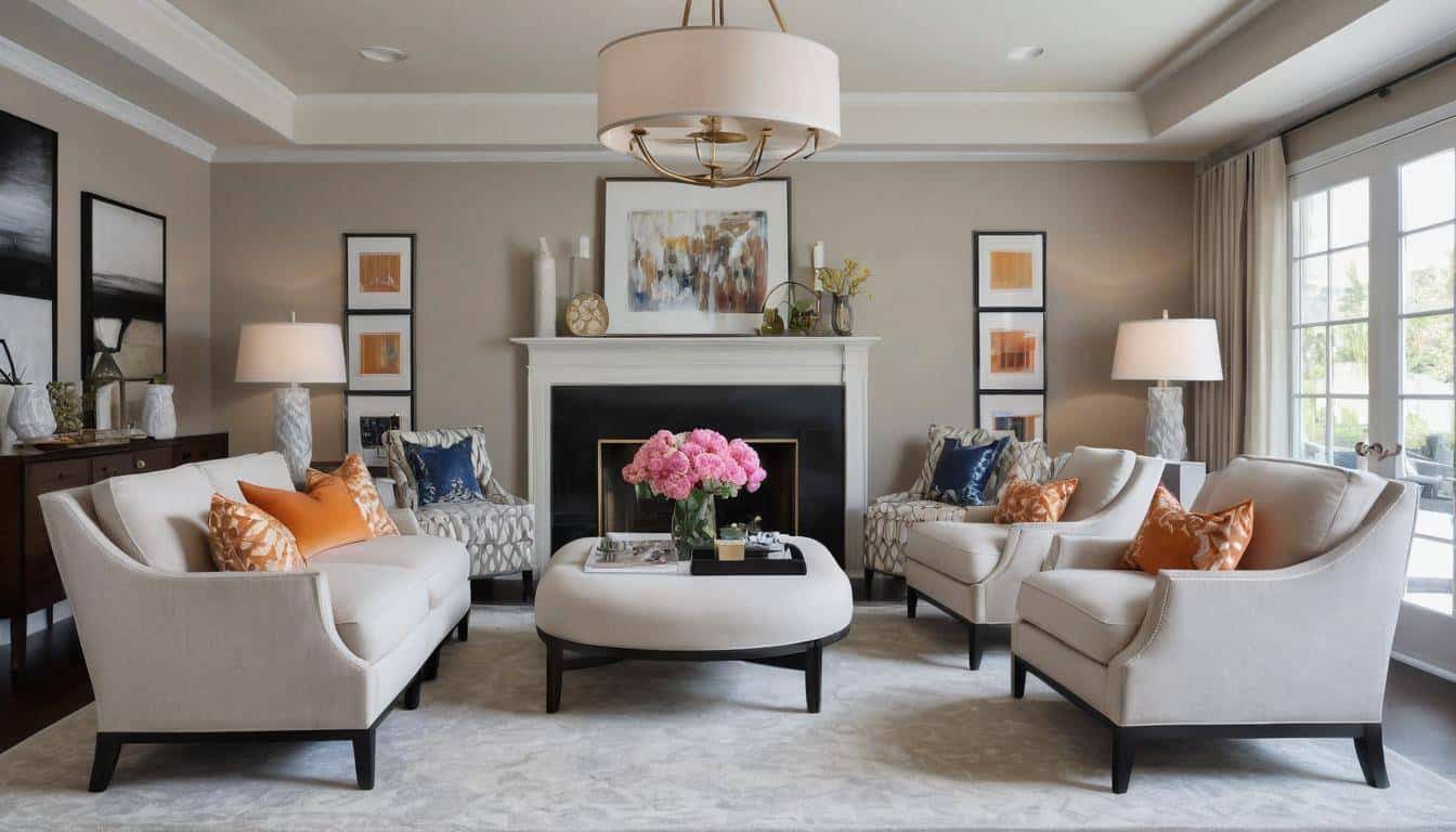 Modern accent furniture arrangement