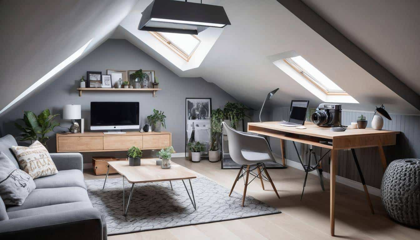 Modern attic living space