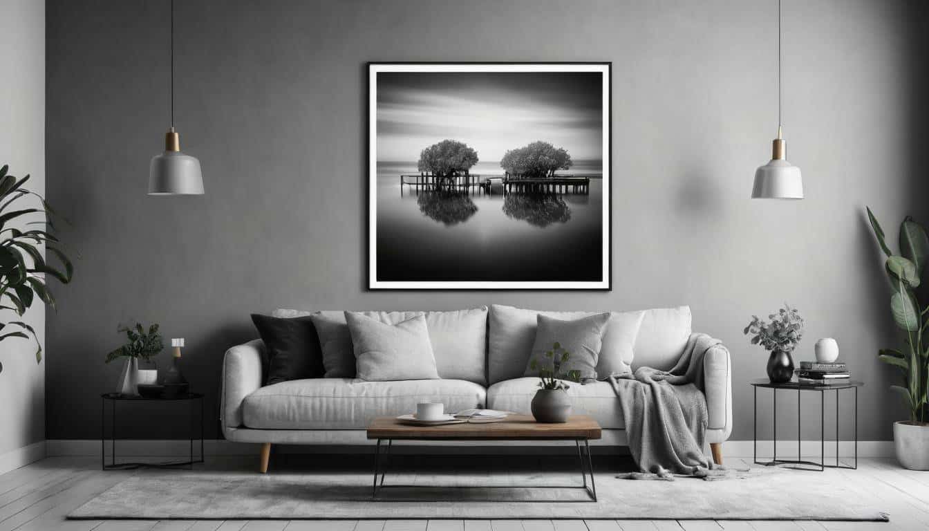 Modern black & white wall art