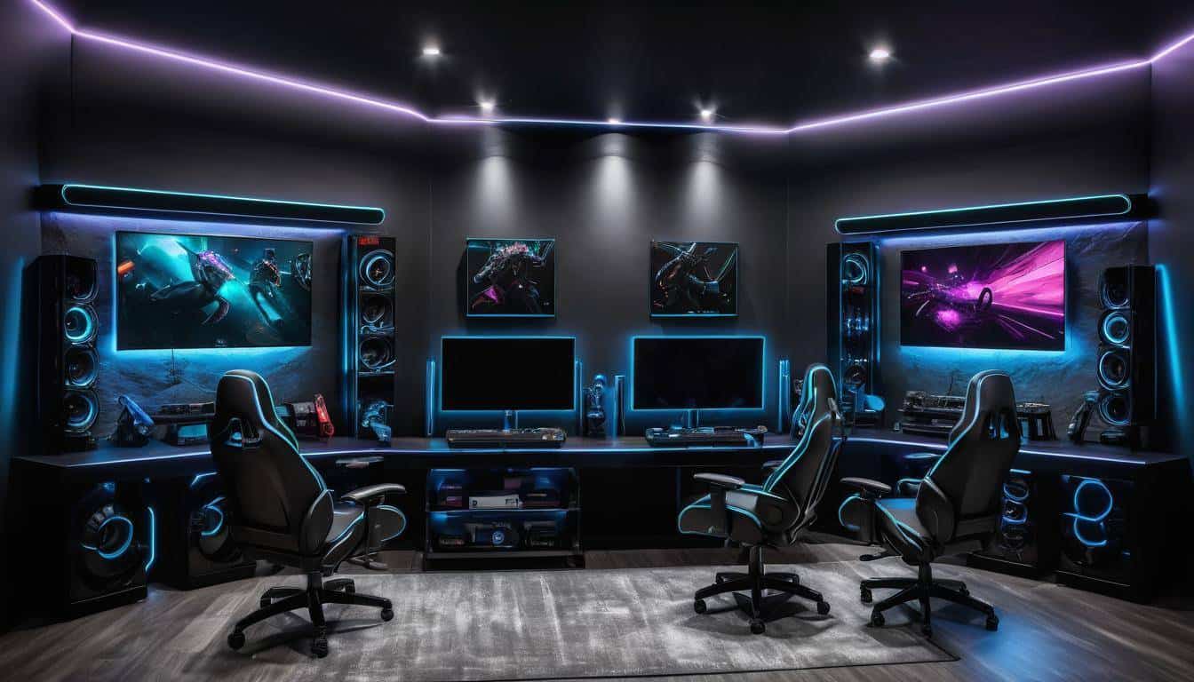 Modern black game room