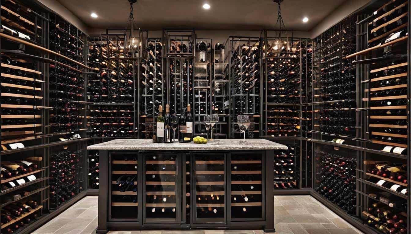 Modern elegance in wine cellar