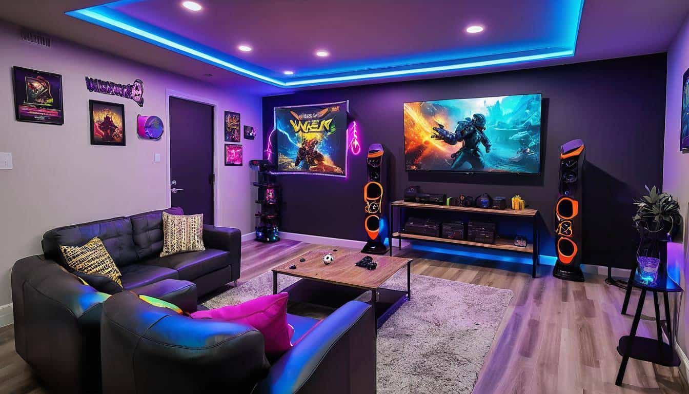 Modern game room ambiance