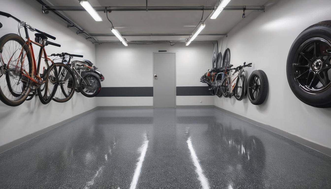 Modern gray garage