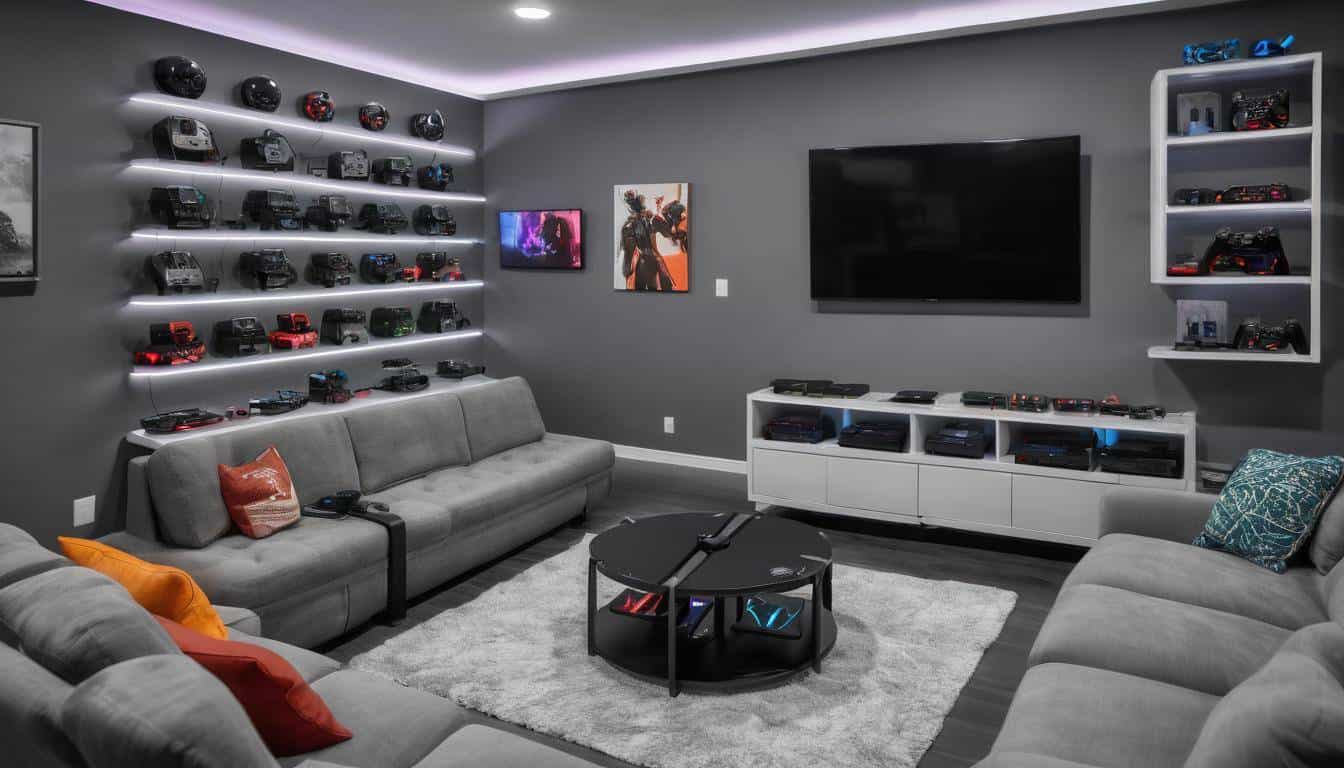 Modern grey game room