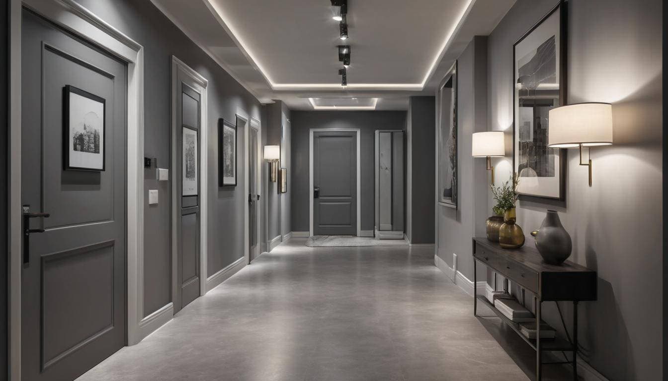 Modern hallway lighting design