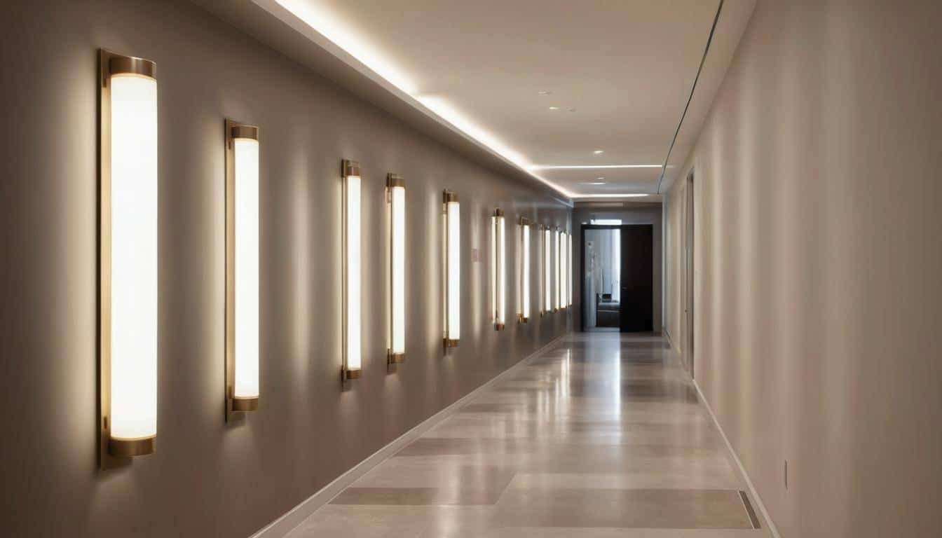 Modern hallway lighting installation