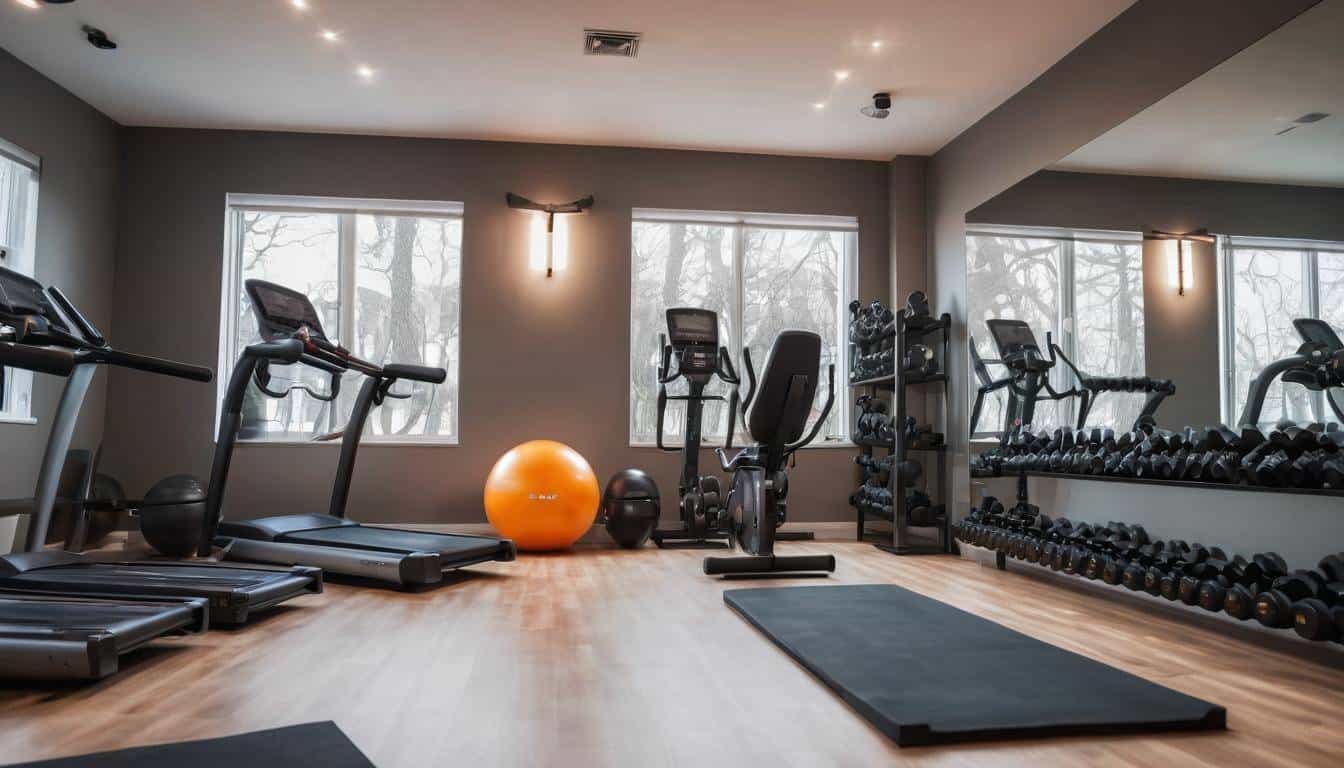 Modern home gym lighting