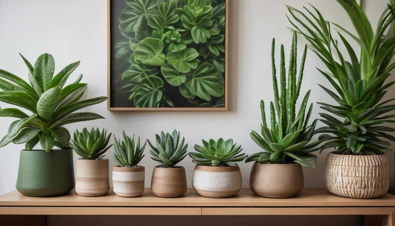 Modern indoor greenery decor