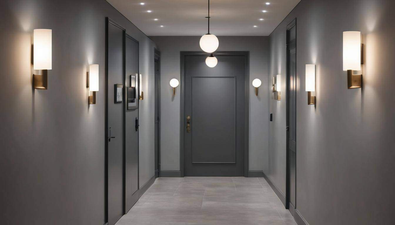 Modern minimalist hallway lighting