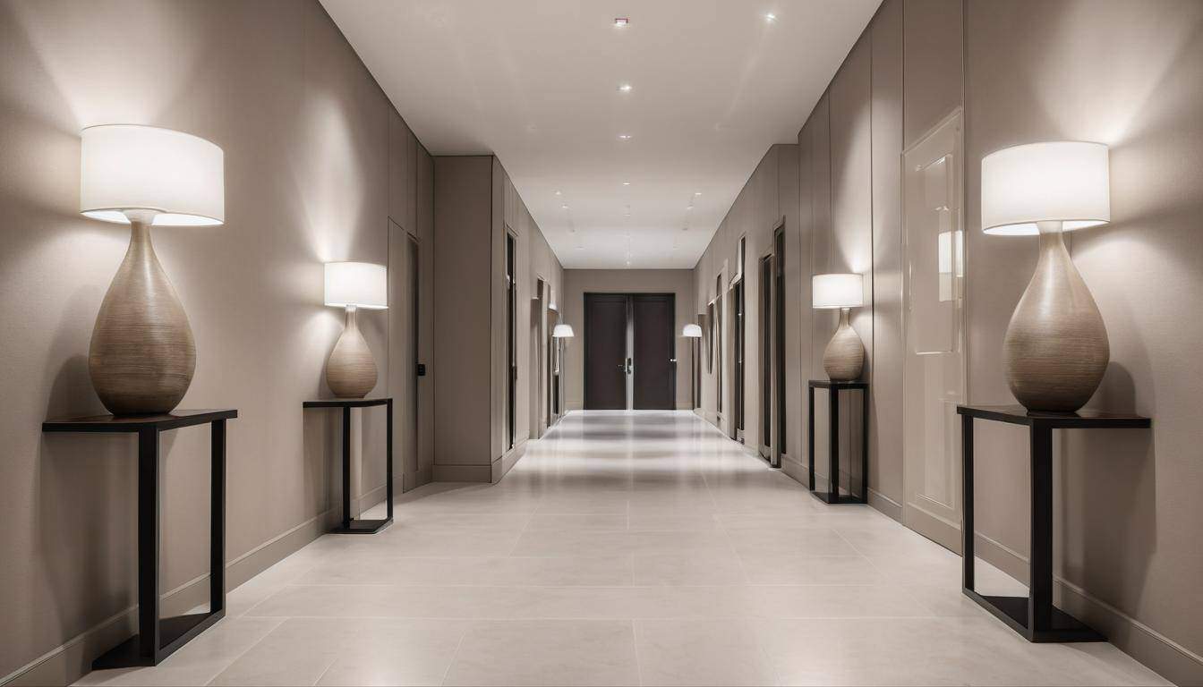 Modern neutral hallway design