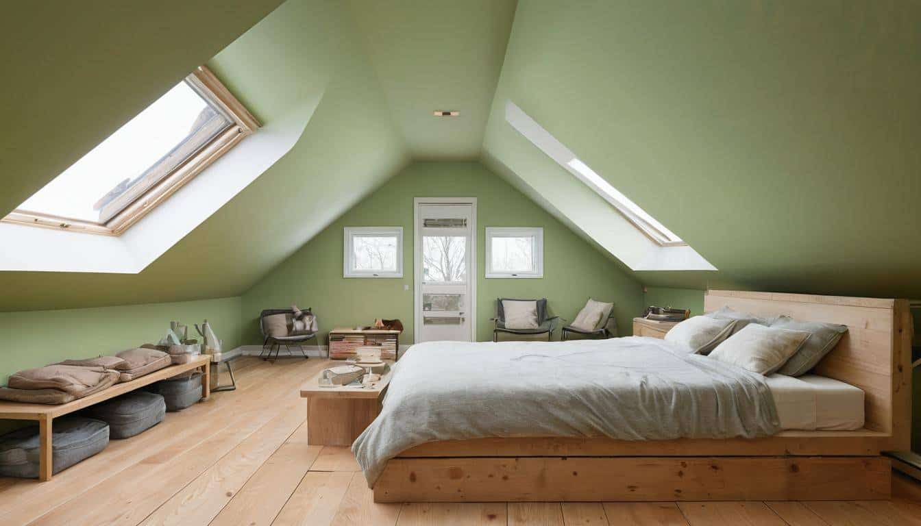 Modern sustainable attic design