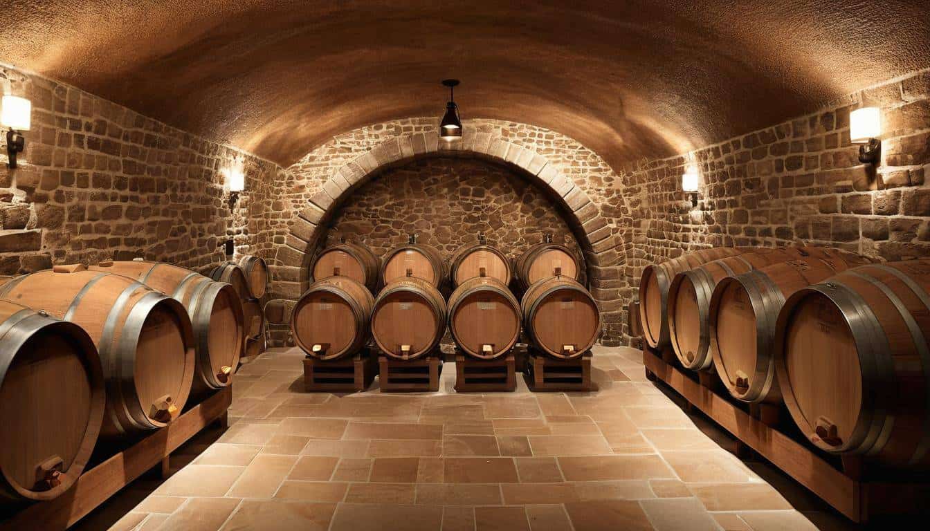 Modern traditional wine cellar