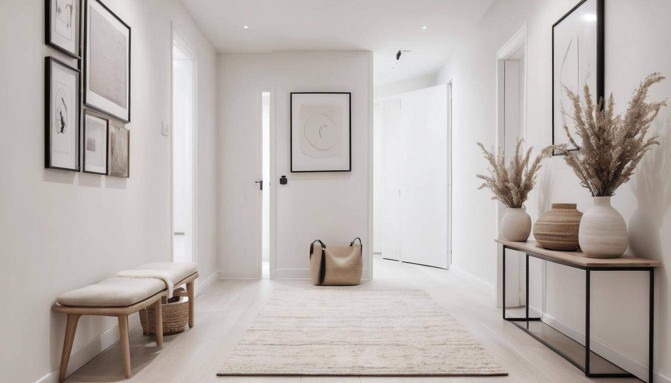 Modern white hallway design