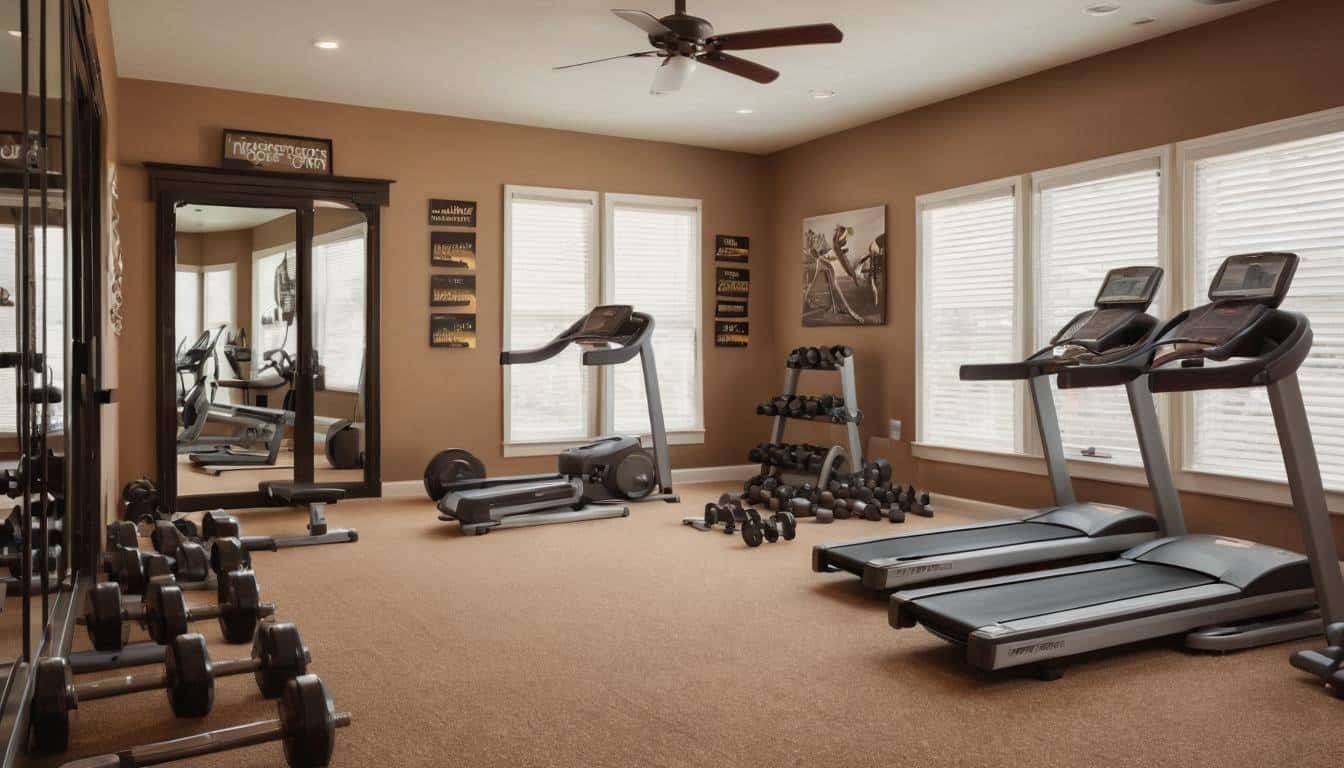 Motivational home gym setup