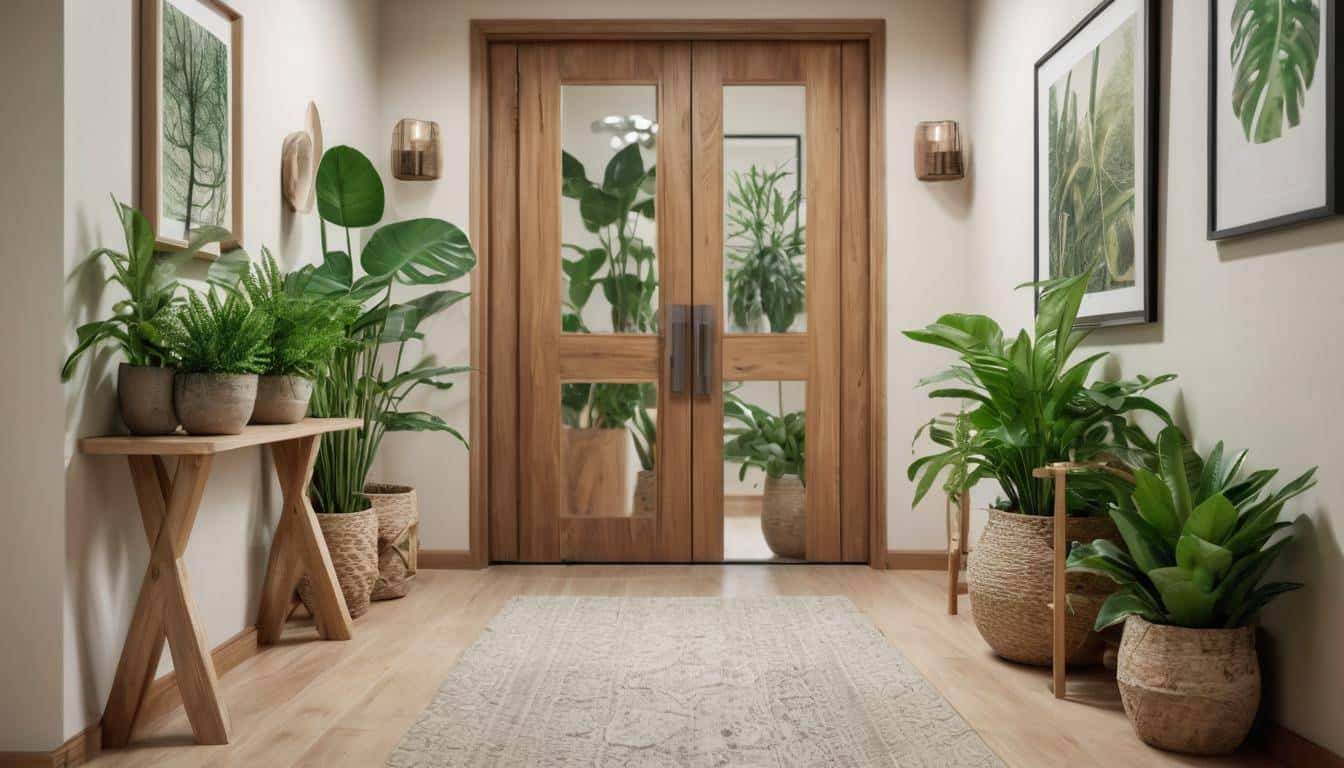 Nature-inspired hallway decor