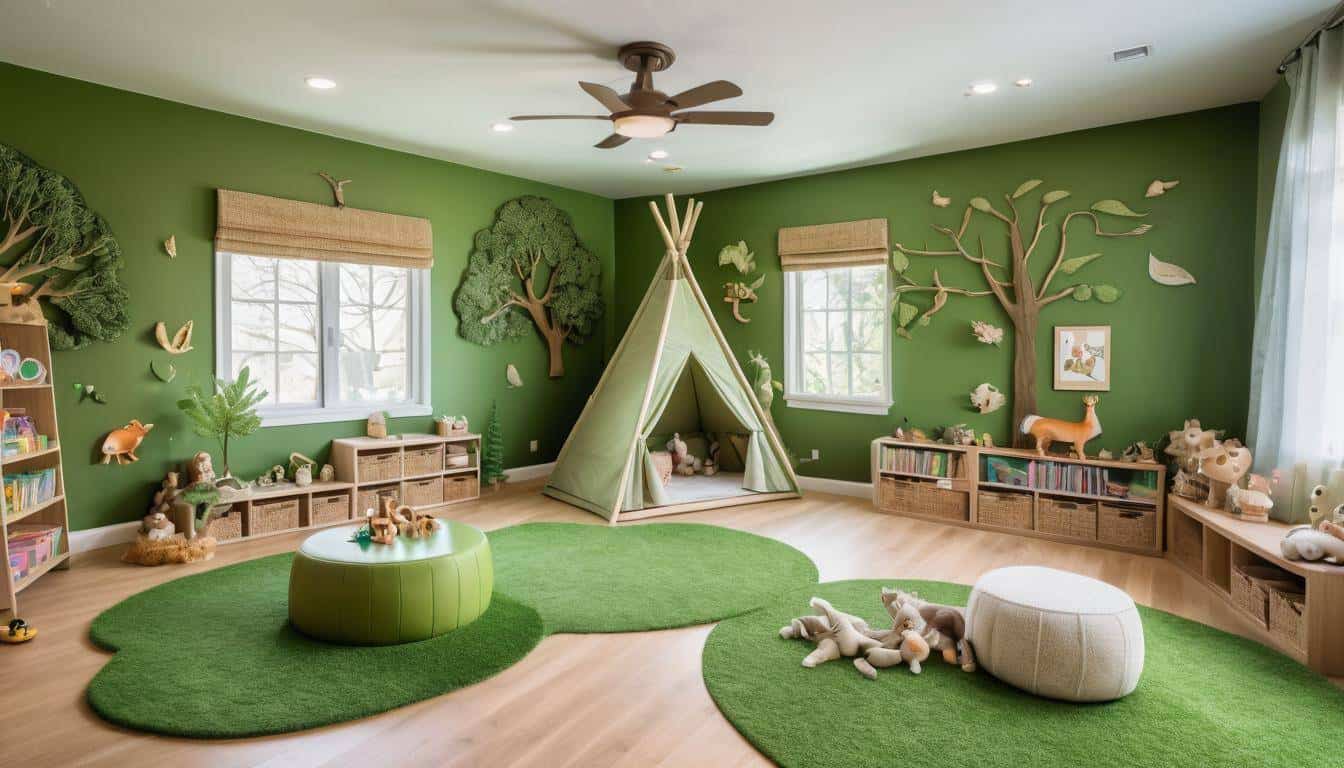 Nature-themed children's playroom