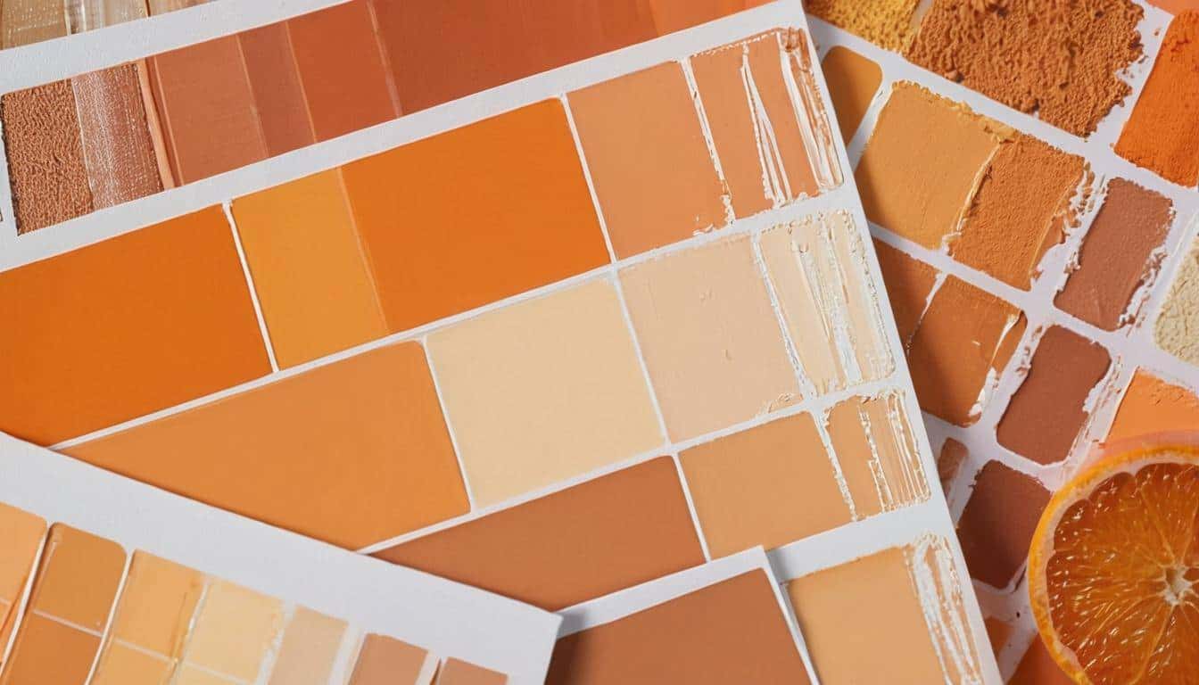 Orange paint color swatches