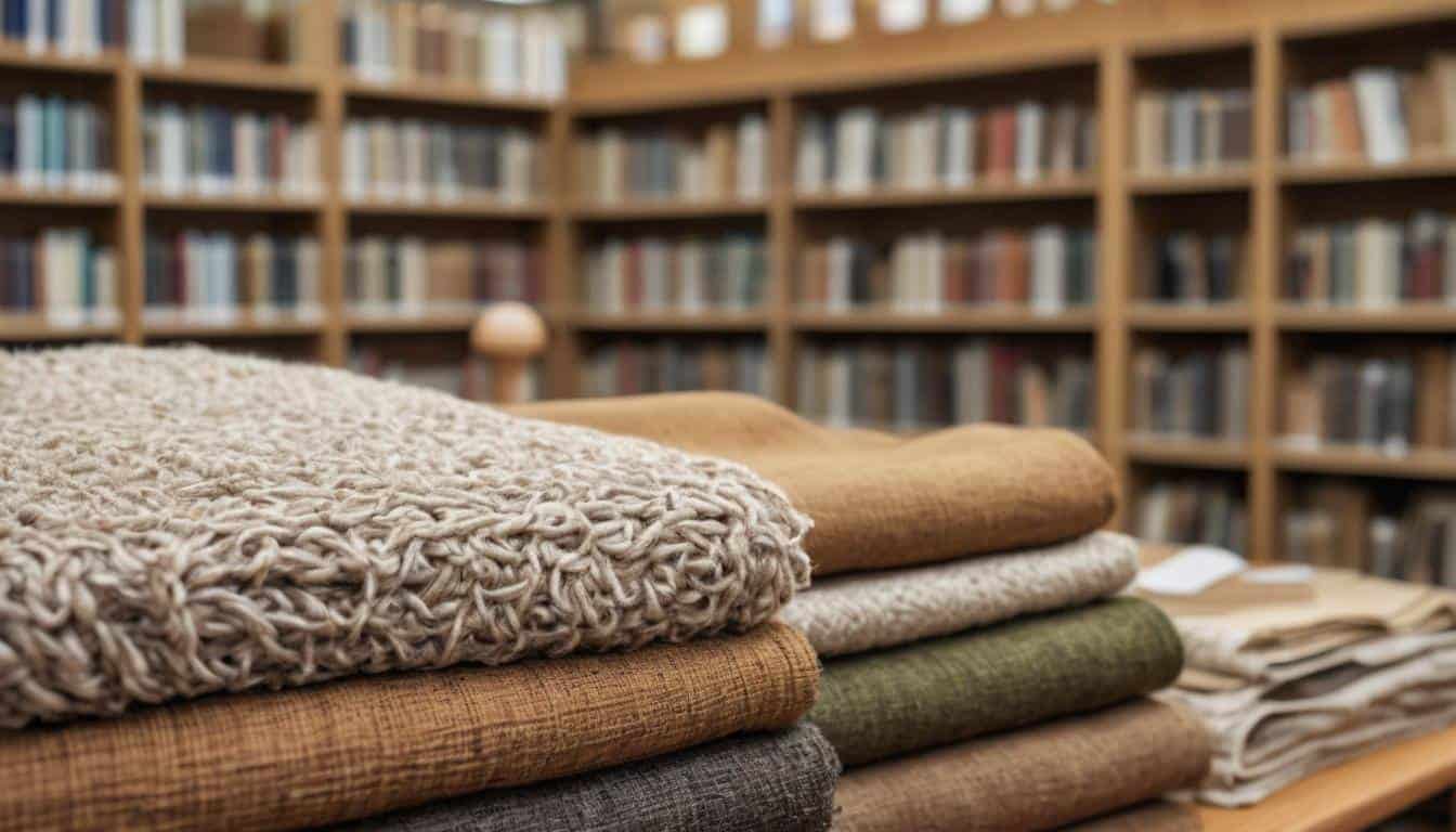 Organic textile selection in library